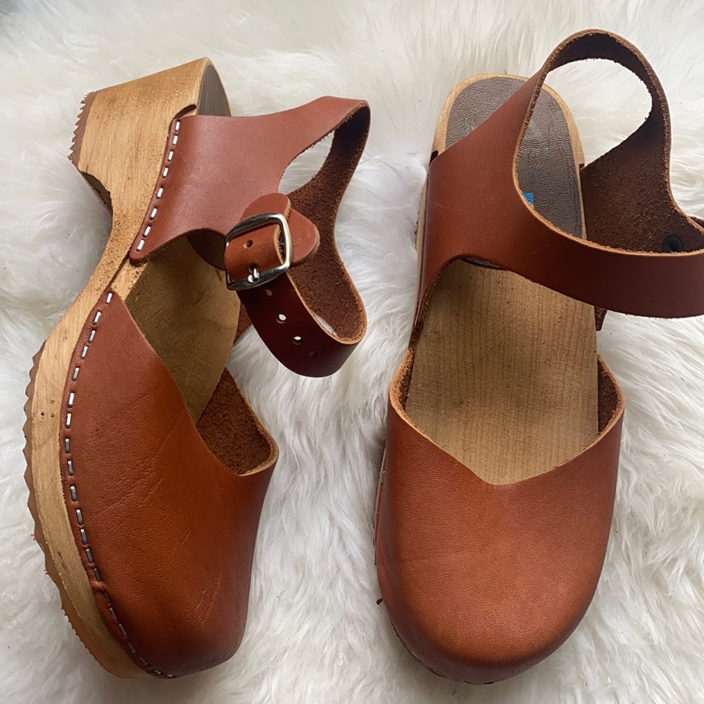 MIA Sofia wooden clogs brown 37